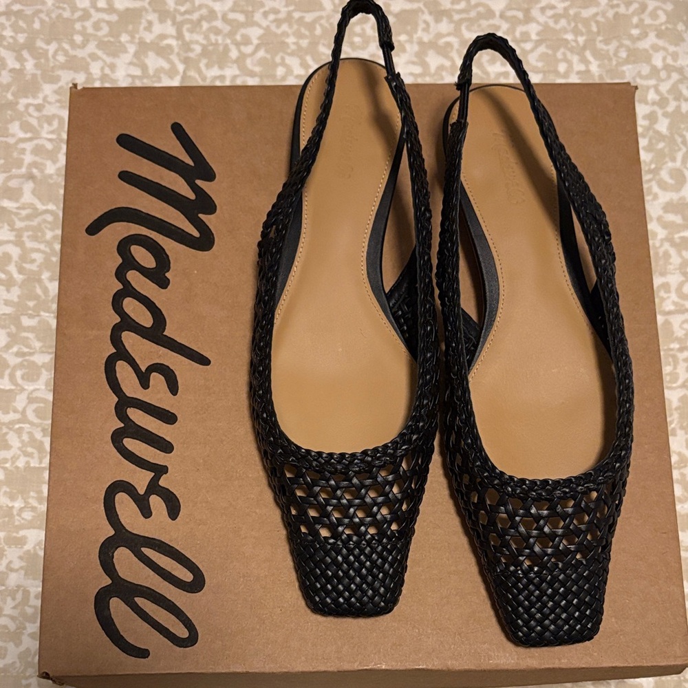 Madewell The Ophelia Slingback Flats leather size 7 retail $170